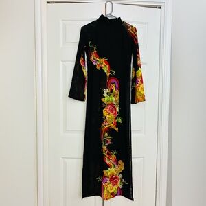 Vibrant Floral Long Sleeve Dress